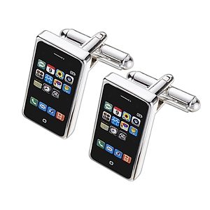 Smart Phone Stainless Steel Cufflinks